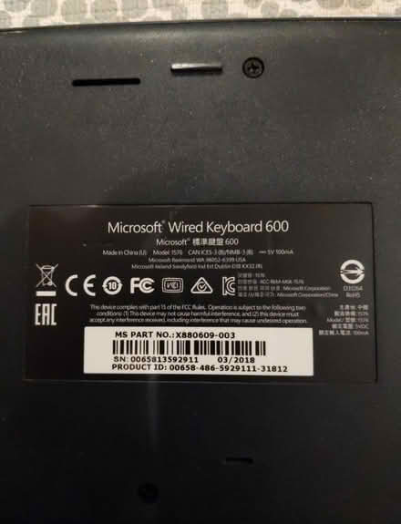 Photo of free Microsoft wired keyboard (CR5, Old Coulsdon) #2