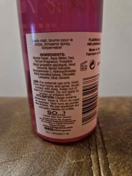 Photo of free SO Unique body mist (Aylesbury HP20) #3