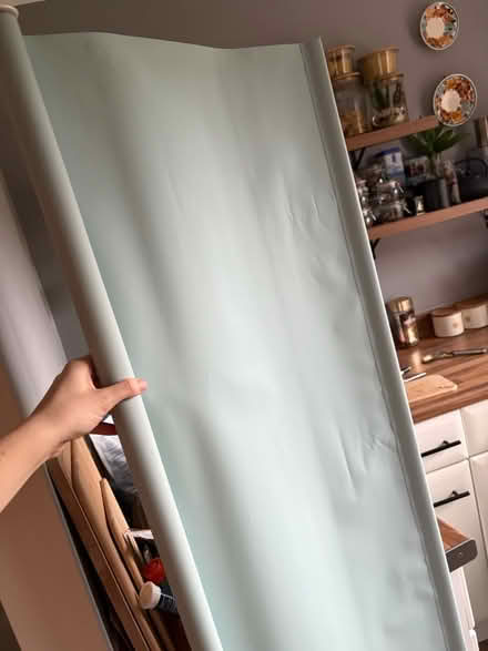 Photo of free Roller blind, 175cm W, light blue (Hackenthope S12) #4