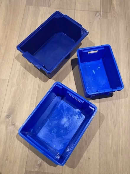 Photo of free 3 Blue Storage Boxes (Rathgar Dublin 6) #1
