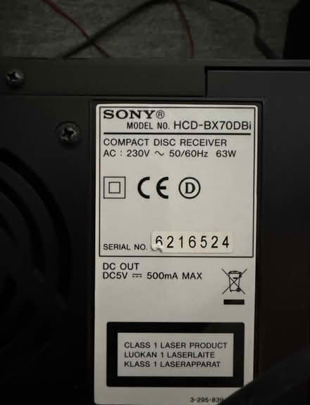 Photo of free Sony stereo (M18 Abbey Hey) #2