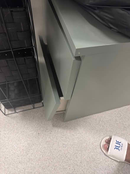 Photo of free Grey bedside chest of drawers (Hackney Downs E5) #1