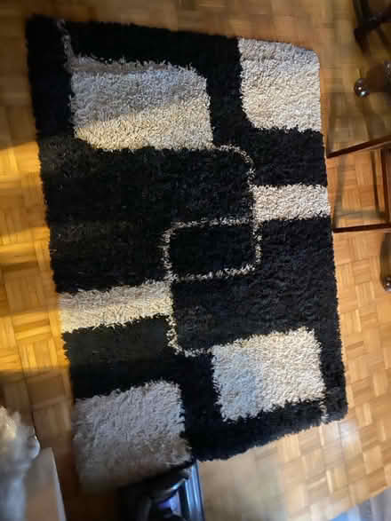 Photo of free Black and Cream rug (Wells Somerset BA5) #1