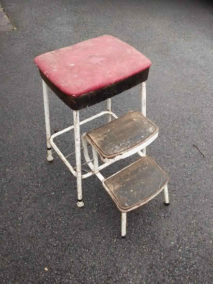 Photo of free Vintage folding step stool for up cycling! (Gorse Hill GU22) #1