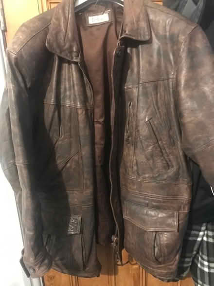 Photo of free Men’s brown leather jacket xl (Oswestry SY11) #1