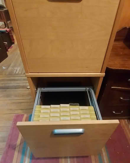 Photo of free Wooden filling cabinet (Broadview and Gerrard) #4