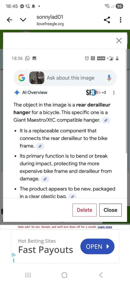 Photo of free Bike part (Skipton BD23) #3