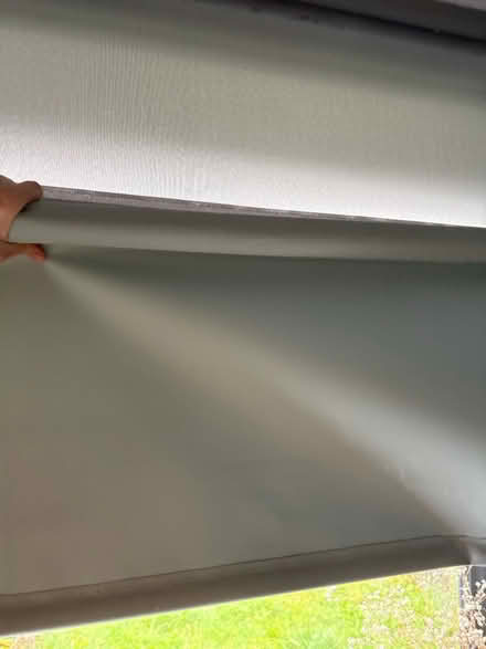 Photo of free Roller blind, 175cm W, light blue (Hackenthope S12) #2