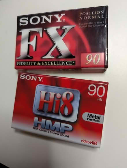 Photo of free 2 Sony Camcorder tapes FX and Hi8 (Sutton Pools OX14) #1