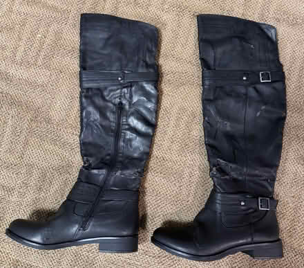 Photo of free Black Knee-High Boots, size 10M (Valencia Avenue, Sunnyvale) #1