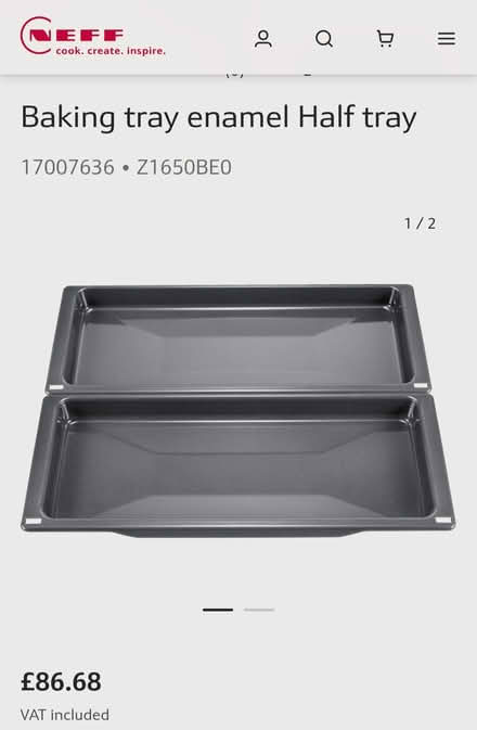 Photo of free Neff enamel half baking trays (GU2 Stoughton) #2