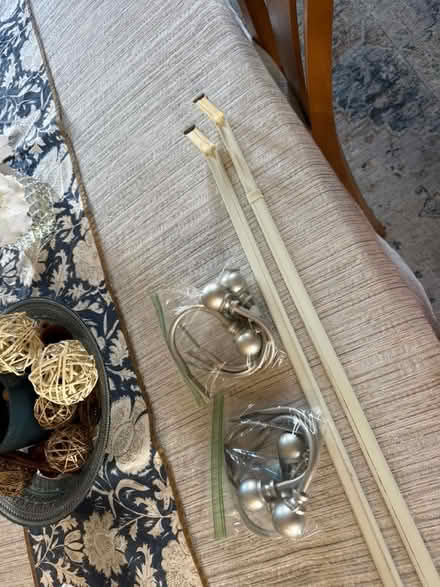 Photo of free Curtains and hardware/ tiebacks (Cedar knolls, NJ) #3