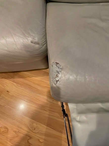 Photo of free Old Natuzzi leather sofa/loveseat (Deep Creek (Food Lion)) #3