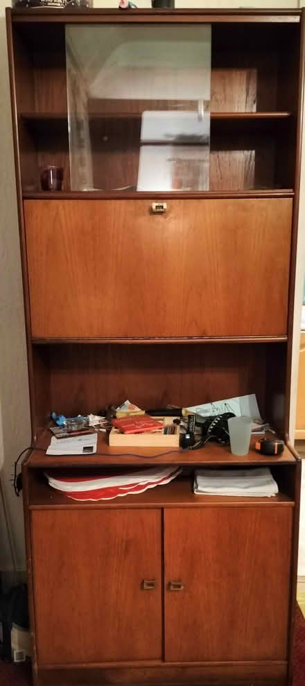 Photo of free Tall teak drinks cabinet (N.W Glasgow) #2