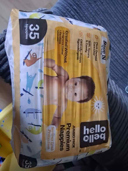 Photo of free Nappies x2 size 1 an 1 newborn nappies (Bulwell NG6) #1