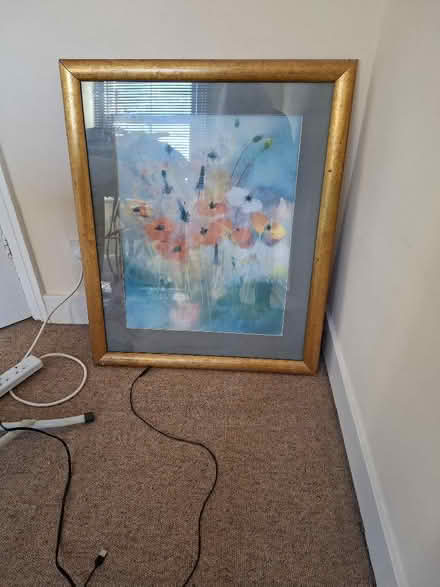 Photo of free A1 Gilt coloured frame with actual glass (Henley-on-Thames RG9) #1