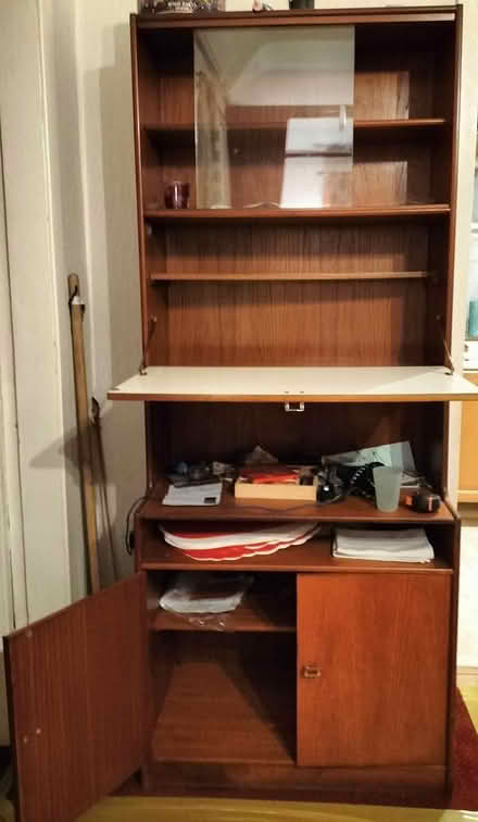 Photo of free Tall teak drinks cabinet (N.W Glasgow) #1