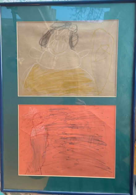 Photo of free Framed child's drawings (Acton Vale W3) #1