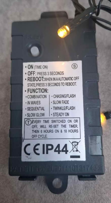 Photo of free Christmas lights (1) - dark green wire, 100, warm white, battery operated (Boughton Monchelsea ME17) #2