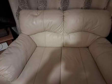 Photo of free Cream leather 2 seater sofa (WV15) #4