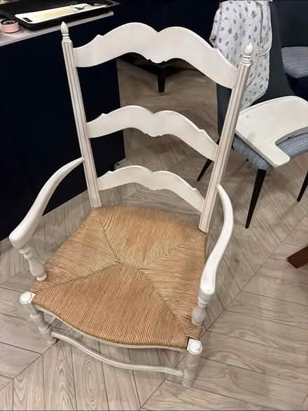 Photo of free Oka white wood chair cane seat (W3 Acton) #2