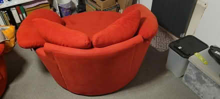 Photo of free Large Red Swival Round Cuddle Chair (Norwich North NR3) #3