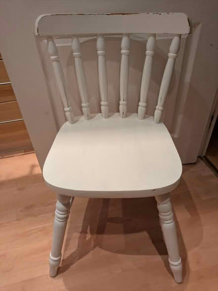Photo of free Wooden chair white (CT1) #1