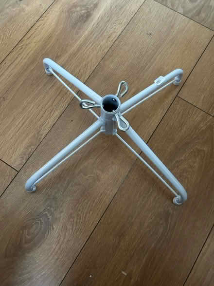 Photo of free White Christmas tree stand (PR5 Bamber bridge) #1