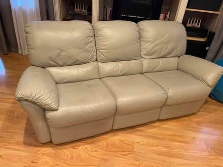 Photo of free Old Natuzzi leather sofa/loveseat (Deep Creek (Food Lion)) #1