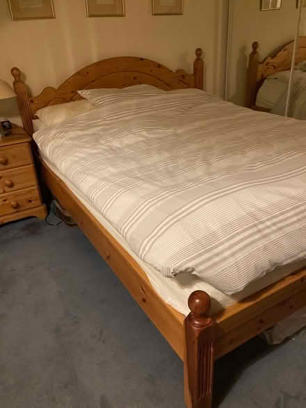 Photo of free Large pine bed frame (Otford) #1