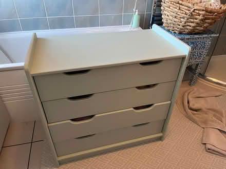 Photo of free Small painted pine chest of drawers (W3 Acton) #1
