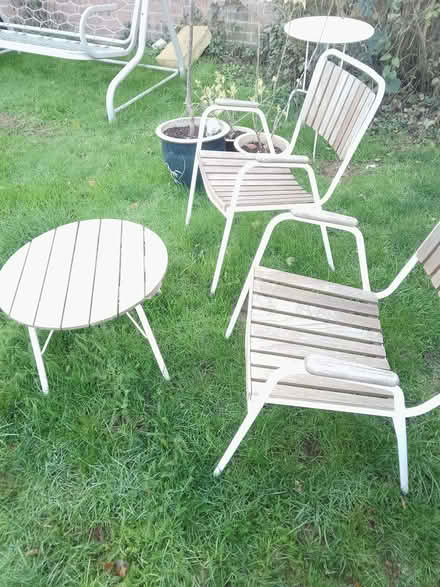 Photo of free Garden table and two chairs (Chalfont St Giles HP8) #1