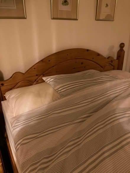 Photo of free Large pine bed frame (Otford) #3