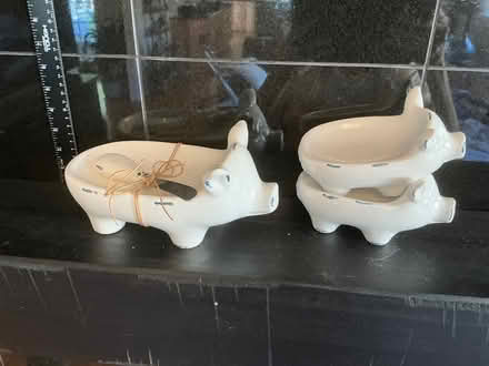 Photo of free 3 decorative pig serving dishes (Los Altos, CA) #1