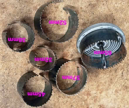Photo of free Set of six hole saws - 65mm to 32mm (Titchfield PO14) #1