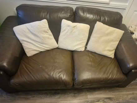 Photo of free leather sofa (Lucan, Co. Dublin) #1