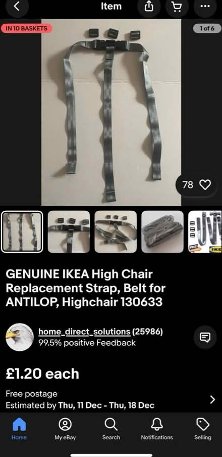 Photo of free IKEA high chair (St. Leonard’s TN38) #2