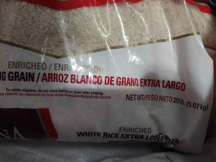 Photo of free 20 lb bag of Carolina white rice (University Heights) #2
