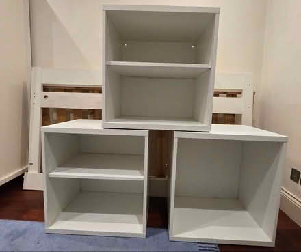 Photo of free 3 White Shelving Units (64×60×50 cm) (Notting Hill W11) #1
