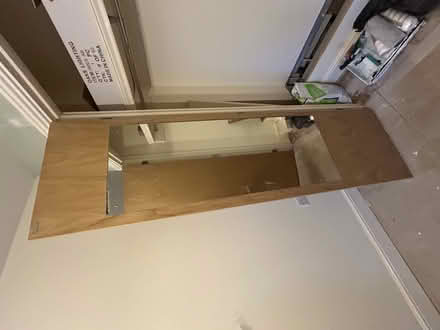 Photo of free Two doors, laminated mdf, one with a mirror, a doorframe (Caldecott OX14) #1