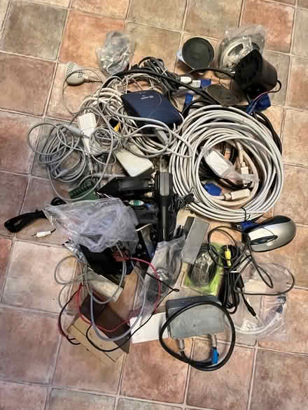 Photo of free Carrier bag full of wires, speakers, project boxes etc. (Linslade LU7) #1