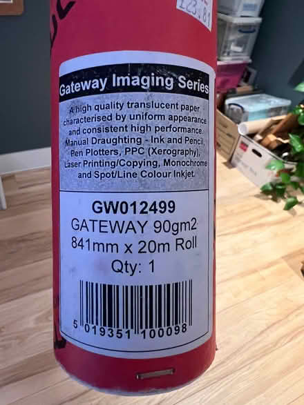 Photo of free roll of high quality tracing paper (West Common AL5) #1