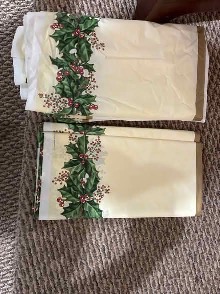 Photo of free 2 holiday plastic table cloths (Ozone Park Queens) #1