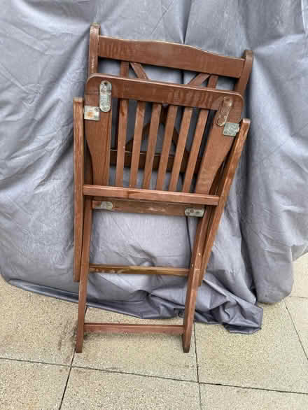 Photo of free 🪑2 foldable wooden outdoor chairs (Chipping Barnet EN5) #3