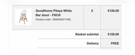 Photo of free Tall bar stools (SE26) #2