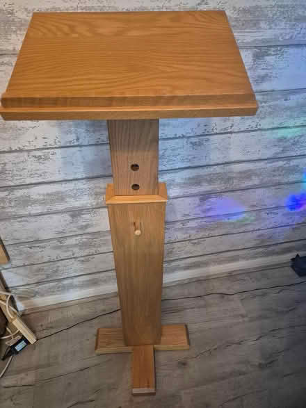 Photo of free Solid light oak lectern (WR3 Barbourne) #1