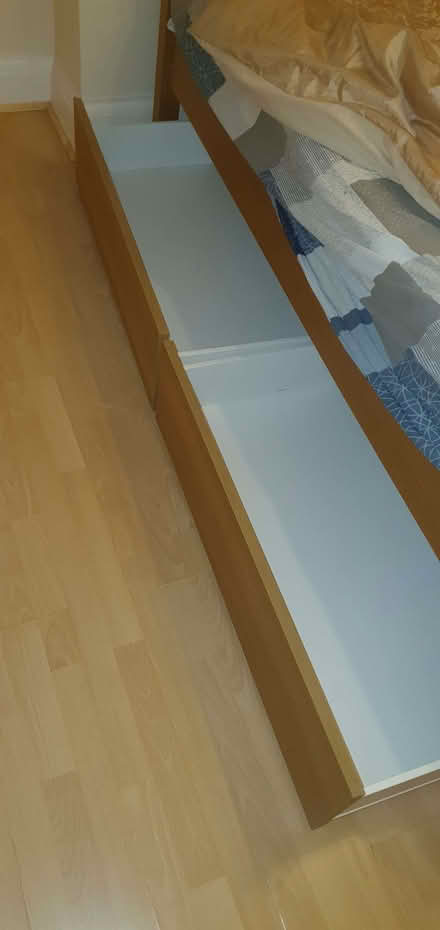 Photo of free Double bed with mattress and under bed storage (Sun In The Sands Roundabout SE3) #2