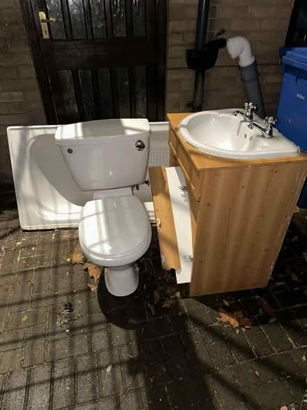 Photo of free Bathroom Set – Toilet, Sink with Taps + Waste, Vanity Unit, (Golden Triangle NR1) #1