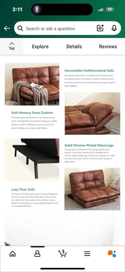 Photo of free Futon (springs broken) (Glen burnie) #4