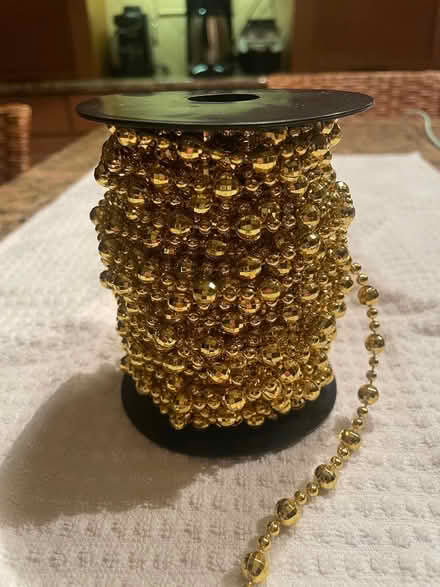 Photo of free Gold Bead Christmas Garland (Putnam Valley) #1